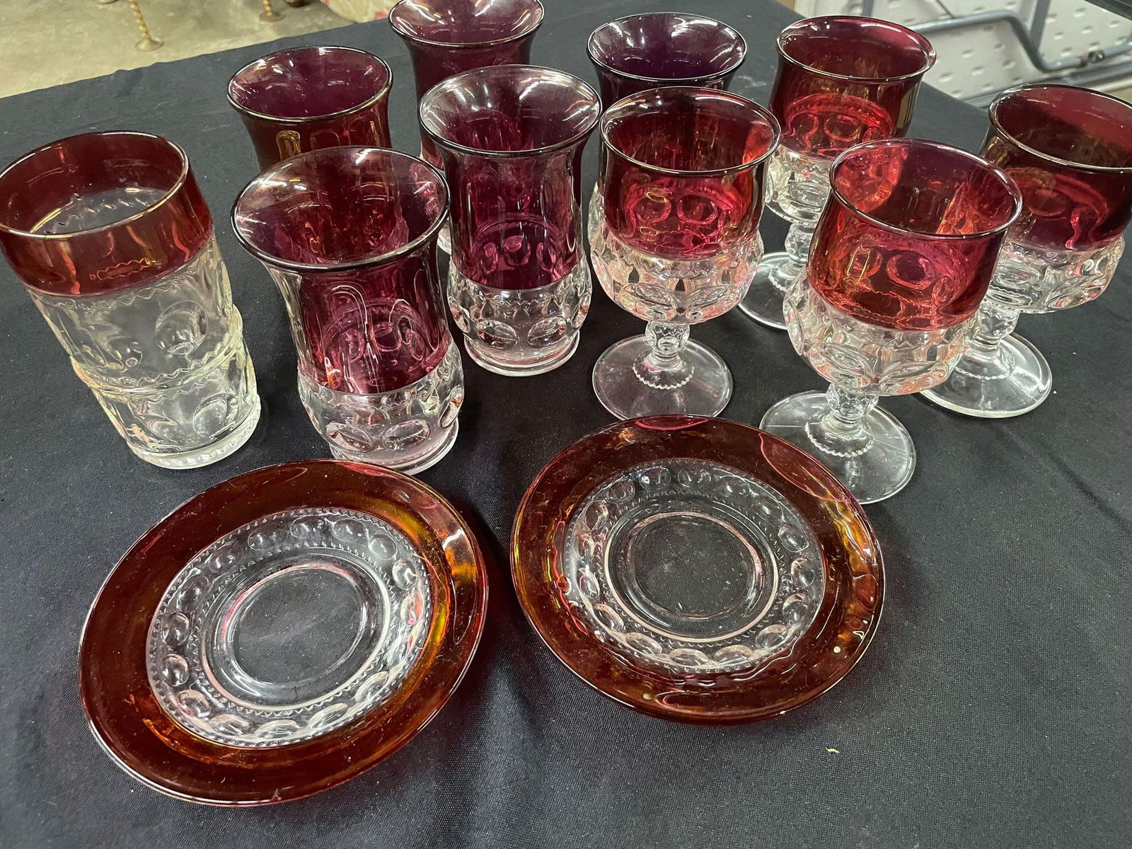 Kings Crown Plates, Goblets, Drinking Glass: Kings Crown Plates, Goblets, Drinking Glass