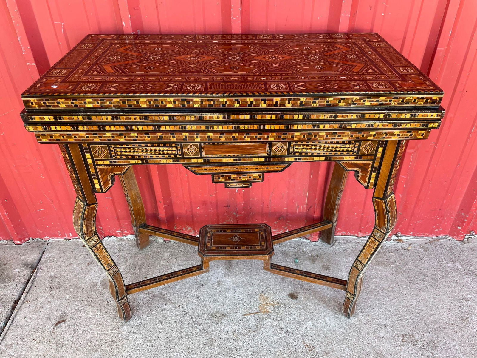 Antique Fine Inlaid Moorish Games Table (1 of 9)
