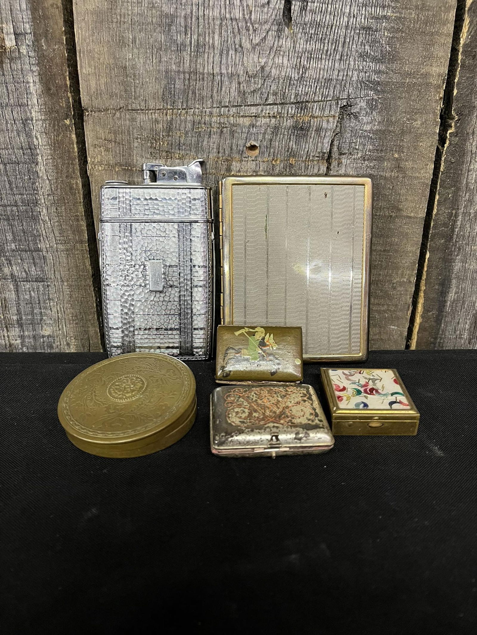 Vintage Lighter, Cigarette Case, Makeup Compacts (1 of 3)