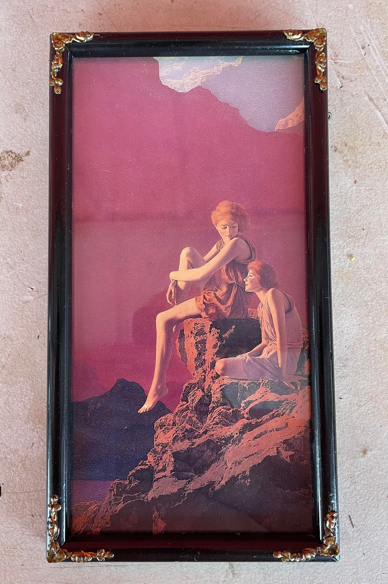 Framed Maxfield Parish Print: Framed Maxfield Parish Print