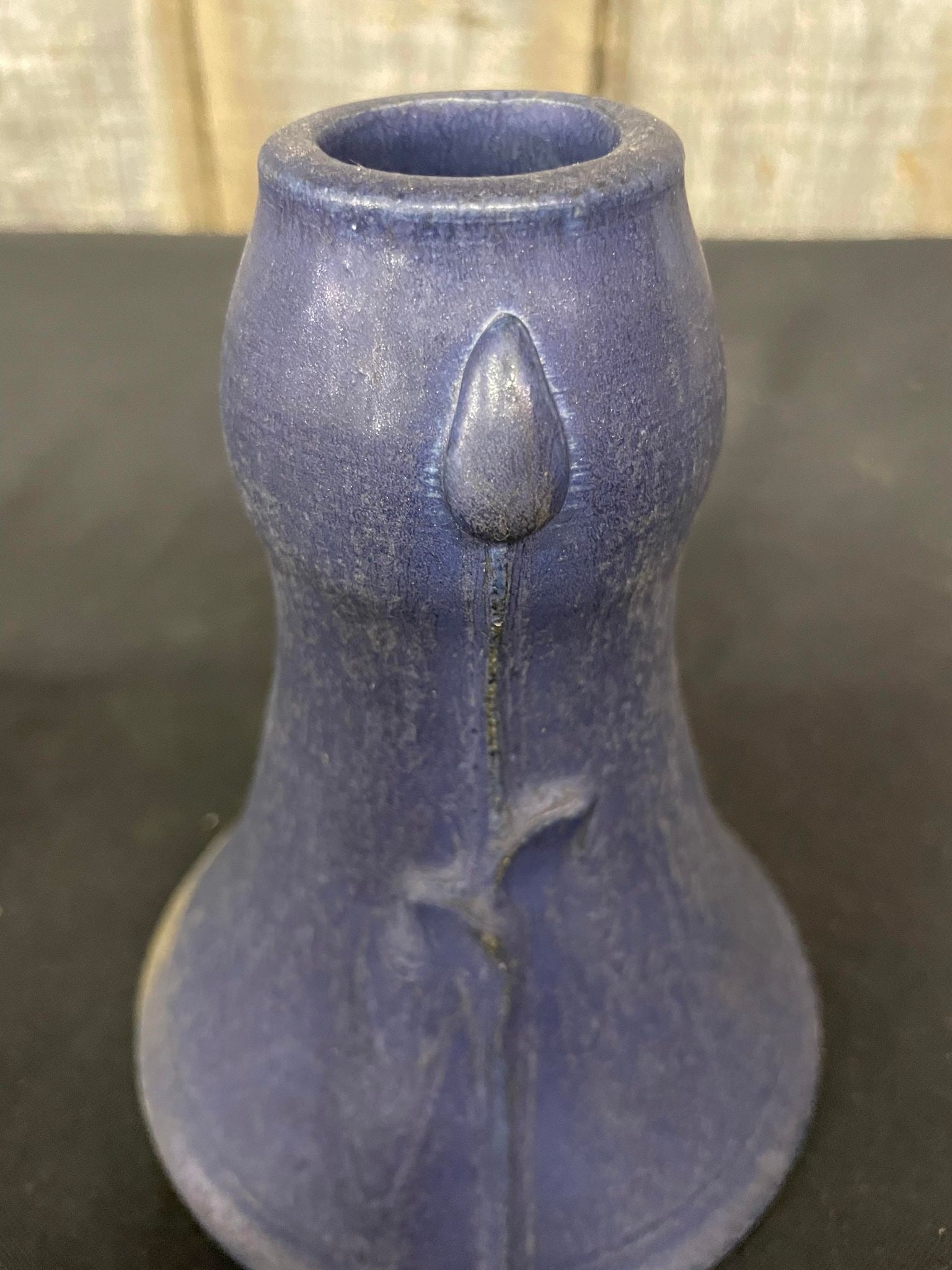 Blue Stoneware Pottery by Door: Blue Stoneware Pottery by Door