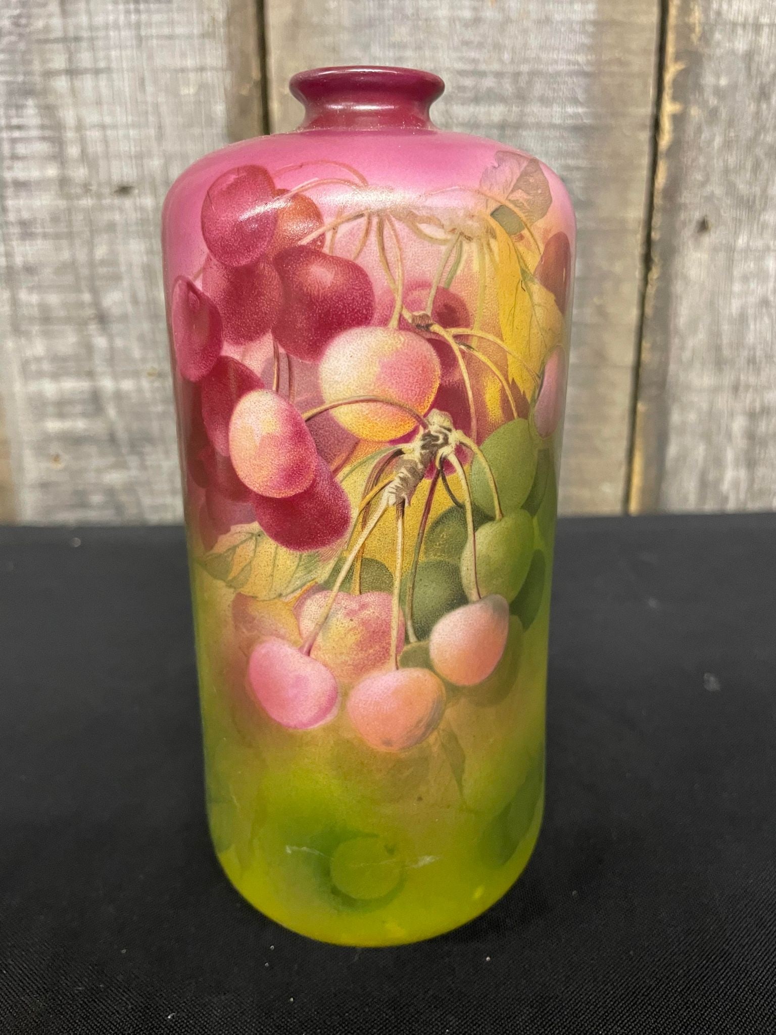 Royal Bayreuth Cherry Vase: Royal Bayreuth Cherry Vase