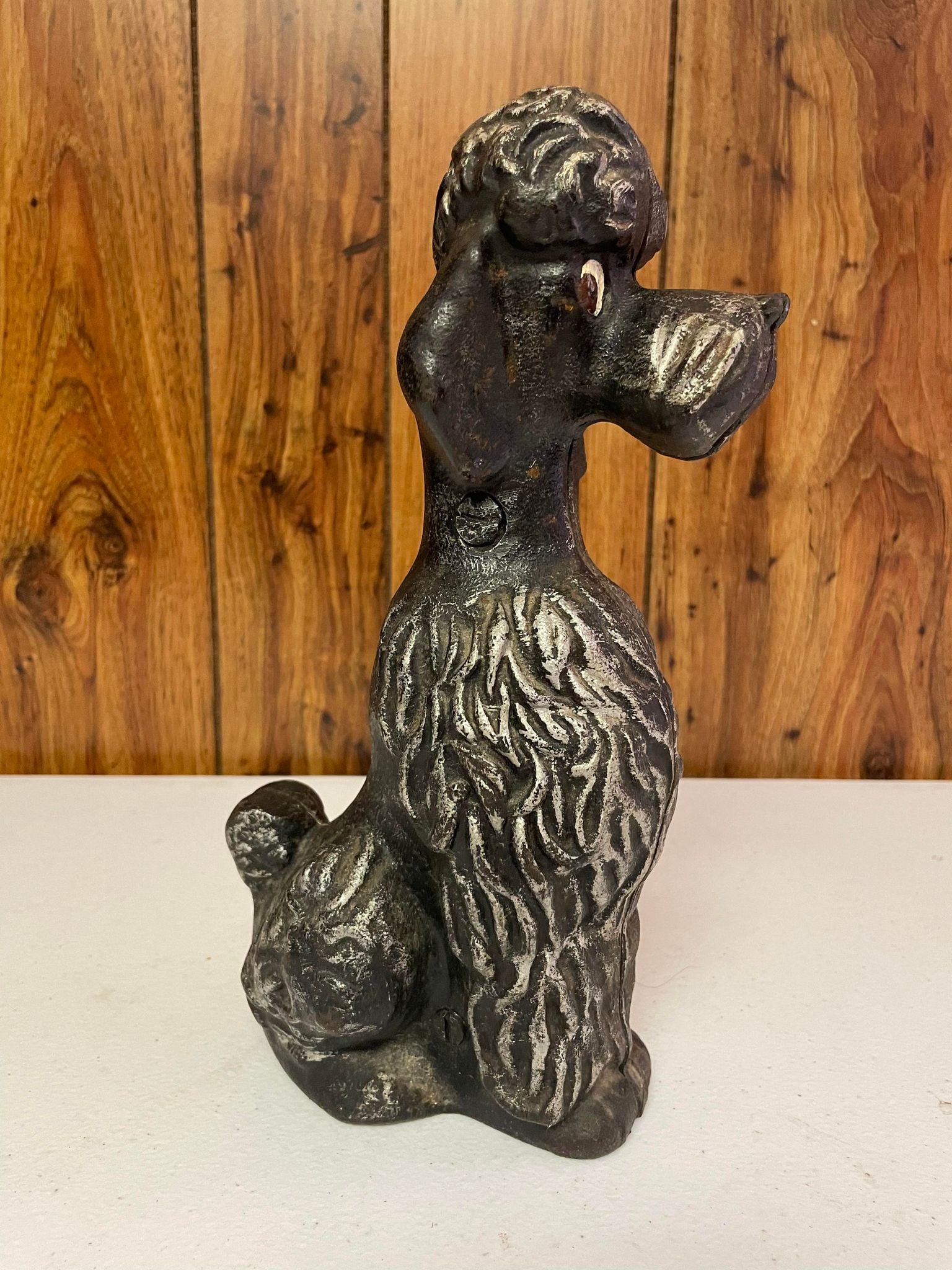 Vintage Cast Iron Poodle Door Stop: Vintage Cast Iron Poodle Door Stop