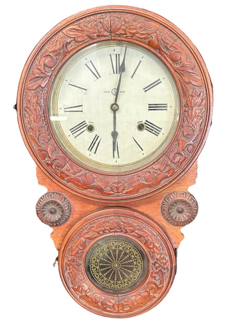 Victorian Carved Wall Clock: Victorian Carved Wall Clock