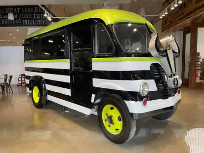 Vintage Ca. 1940's International Panel Delivery Truck Converted into Stationary Food Truck, Was: Vintage Ca. 1940's International Panel Delivery Truck Converted into Stationary Food Truck, Was Professionally Restored and Converted, Has Parts of the Rolling Chassis DOES NOT HAVE Engine or Transmis