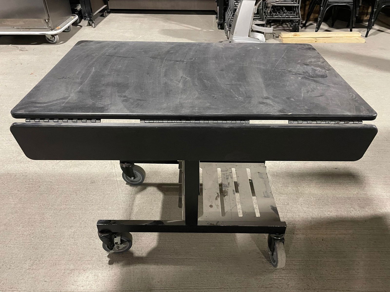 Tri-Folding Room Service Table on Wheels (1 of 6)