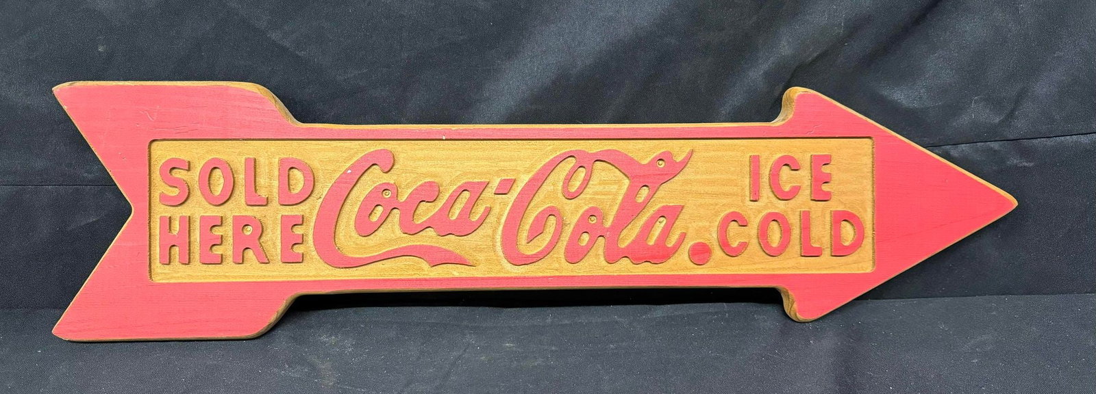 Wooden Coca-Cola Sign - 24": Wooden Coca-Cola Sign - 24"