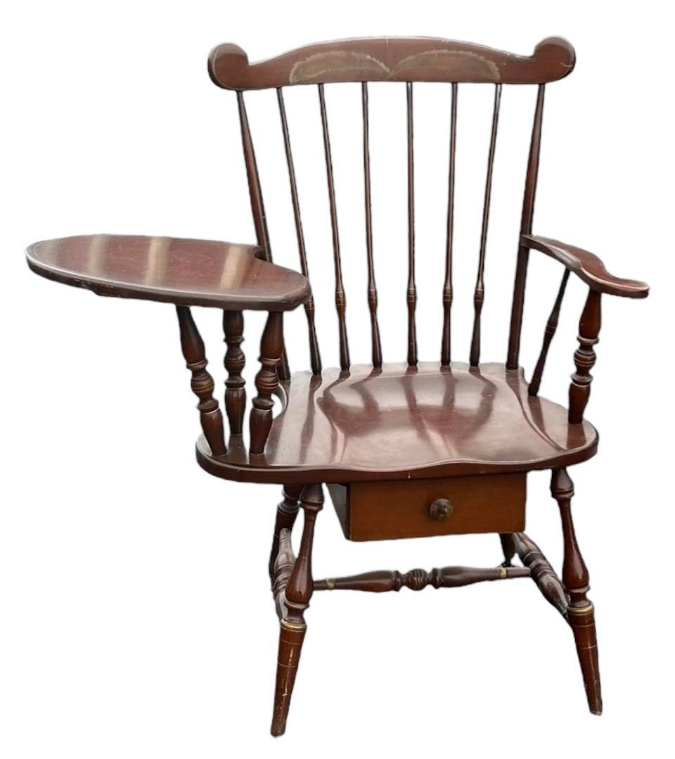 Wonderful Hitchcock Style Stenciled Writing Arm Windsor Chair (1 of 3)