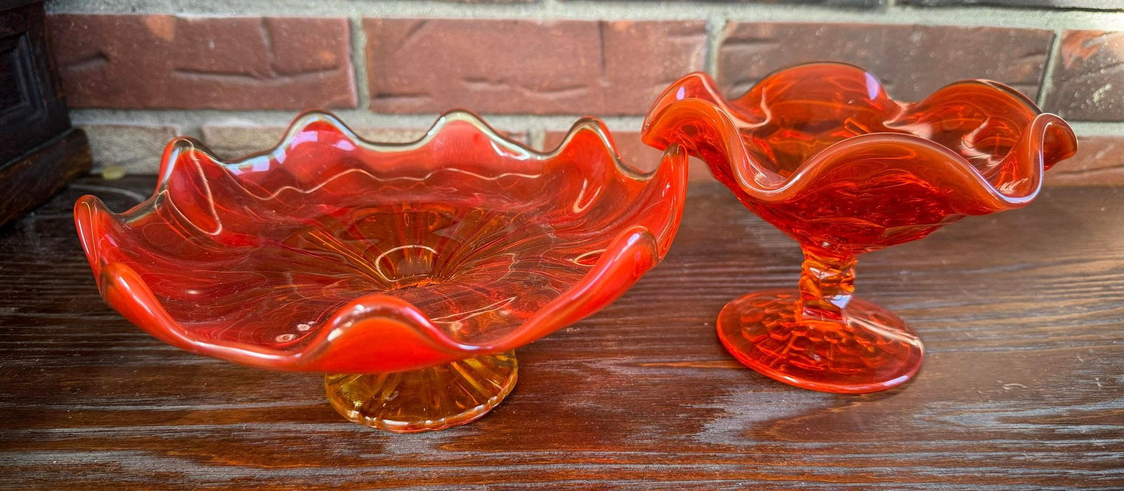 Vintage Mid-Century Modern Viking Glass Dishes: Vintage Mid-Century Modern Viking Glass Dishes