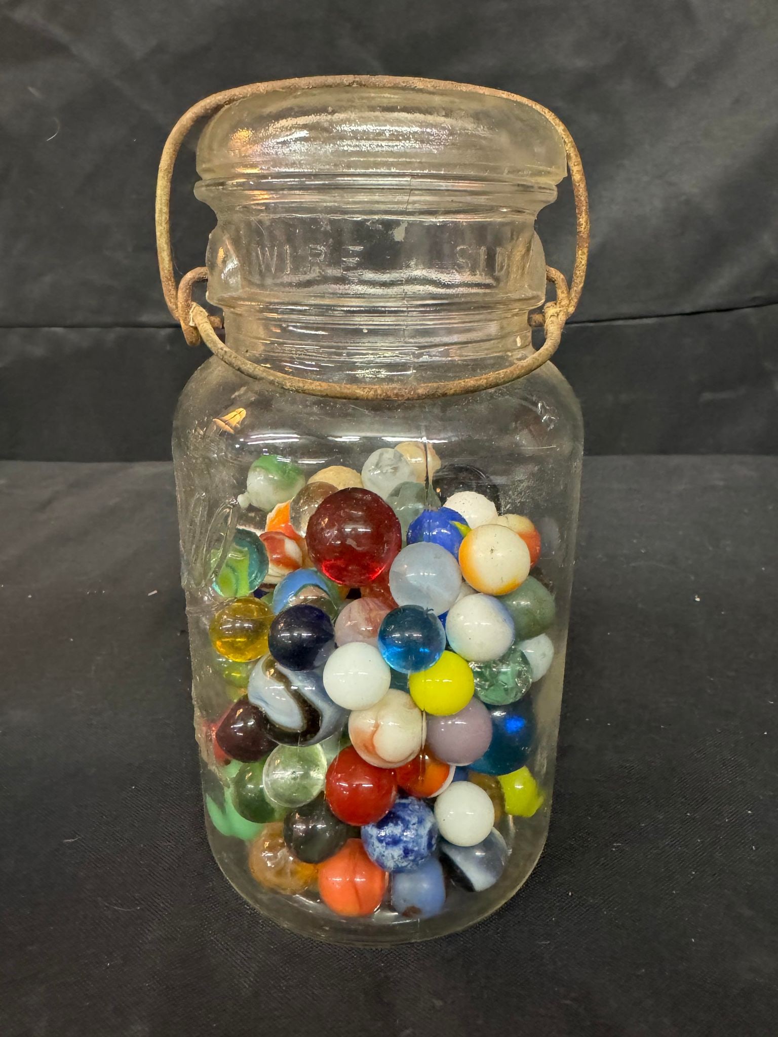 Vintage Ball Jar of Marbles: Vintage Ball Jar of Marbles