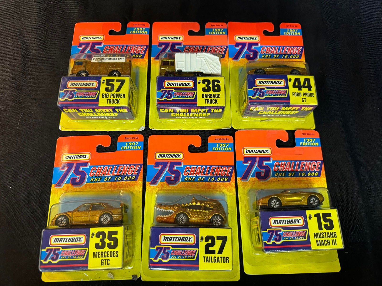 6 Matchbox 1997 10,000 Challenge Edition - Numbers: 15, 27, 35, 36, 44, 57 (1 of 1)