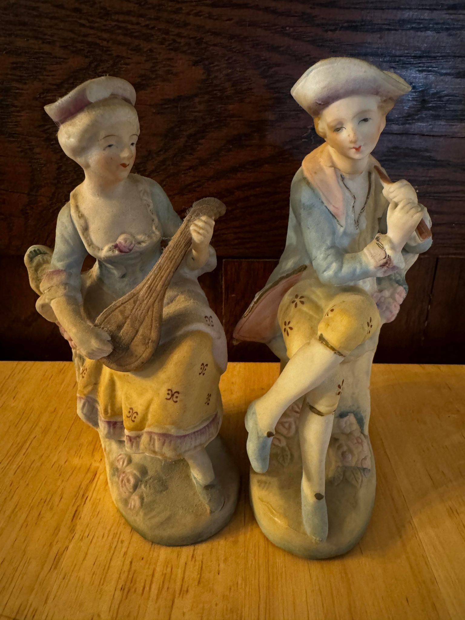 Handpainted, Made in Japan Bisque Victorian Gentleman and Lady (1 of 3)