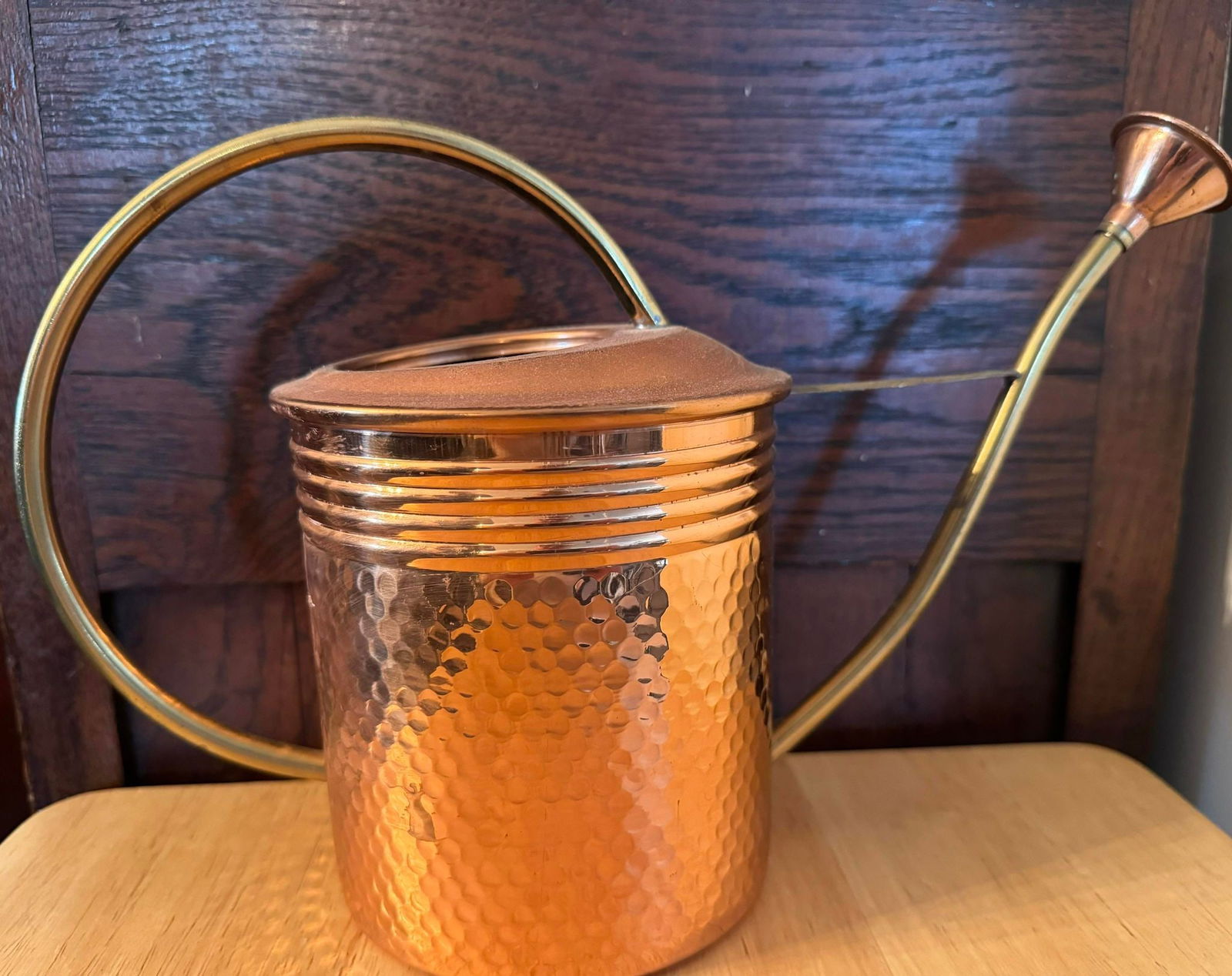 Unique Hammered Copper Watering Can (1 of 1)