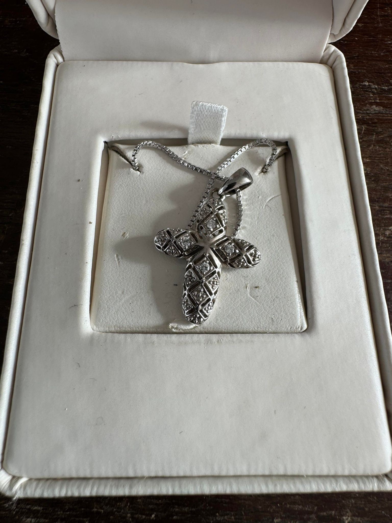 Sterling Silver Cross and Chain (1 of 2)