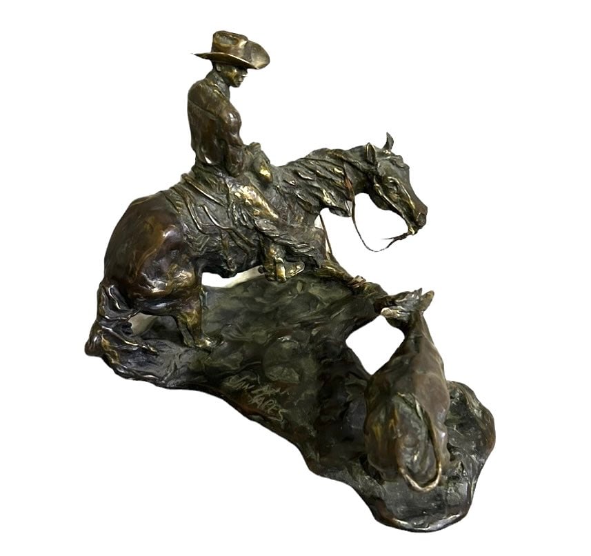 Tuff Hearted Cat" After Jan Mapes, Fine Bronze Artwork  - 12" x 8.75 (1 of 3)