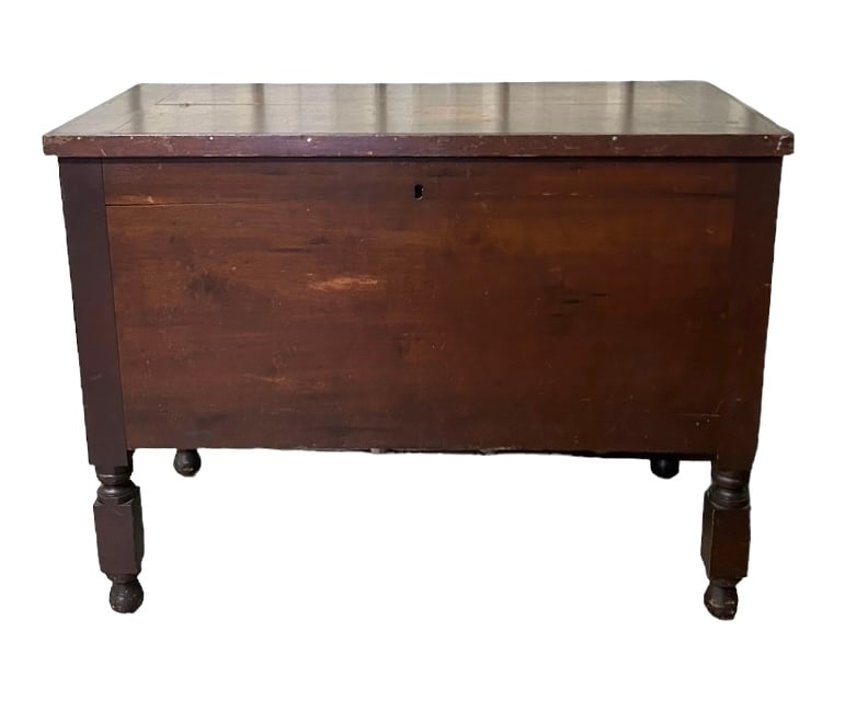 Early Cherry Sheraton Sugar Chest on Tall Legs. From an Estate in Henry County, KY Circa 1840's  - (1 of 4)