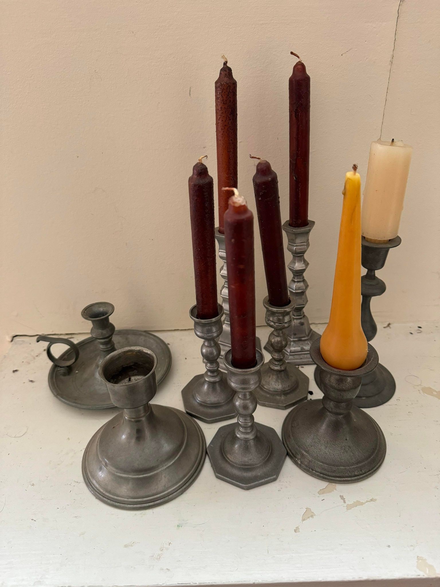 Pewter Candle Holders (1 of 1)