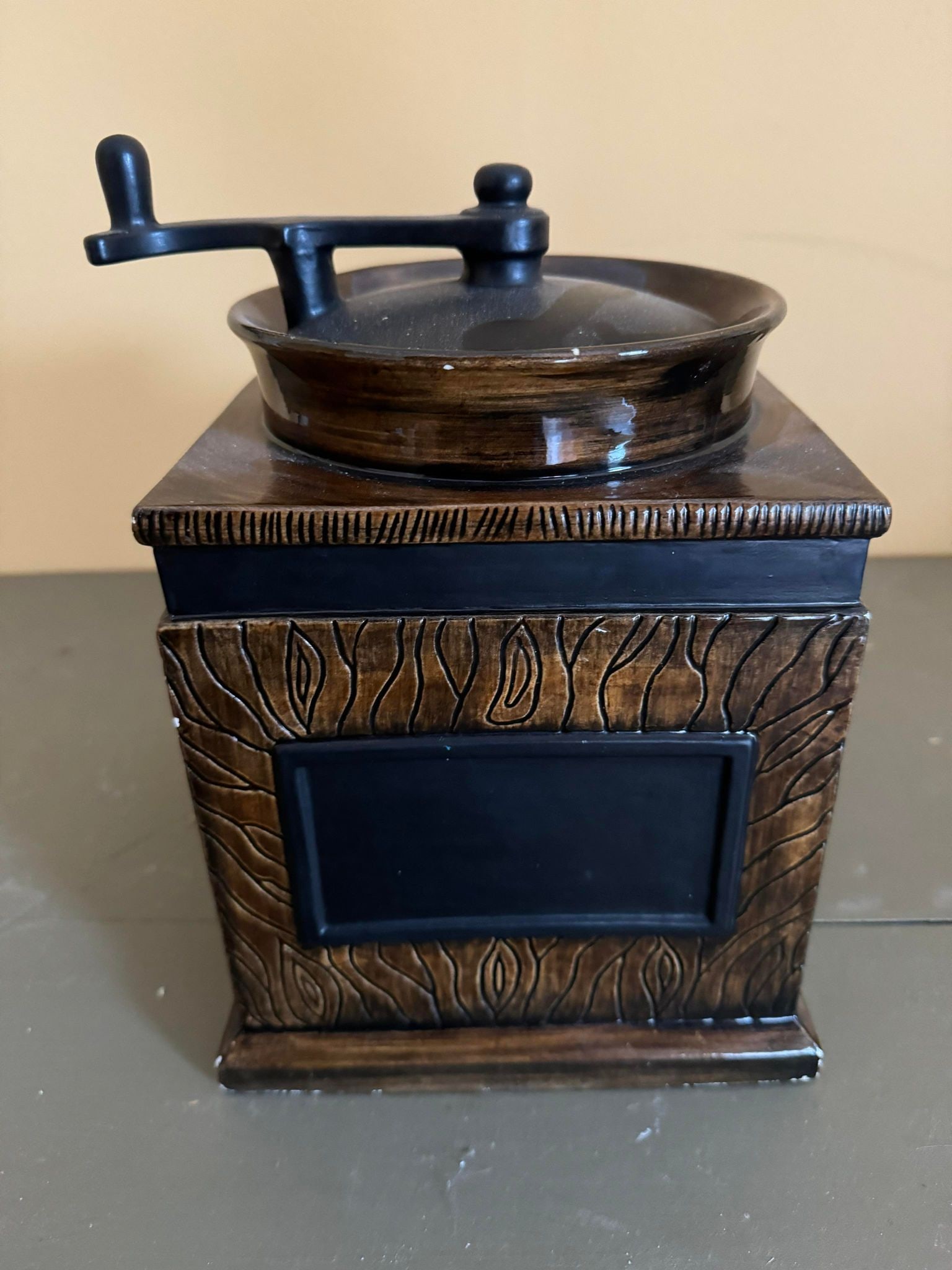 Ceramic Coffee Grinder Cookie Jar (1 of 2)