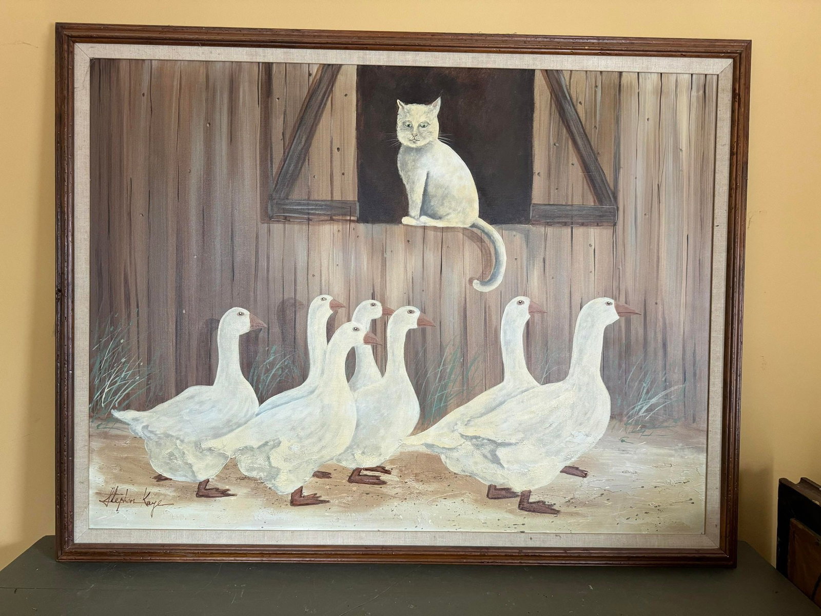 Barn Yard Scene by Stephen Kaye: Barn Yard Scene by Stephen Kaye