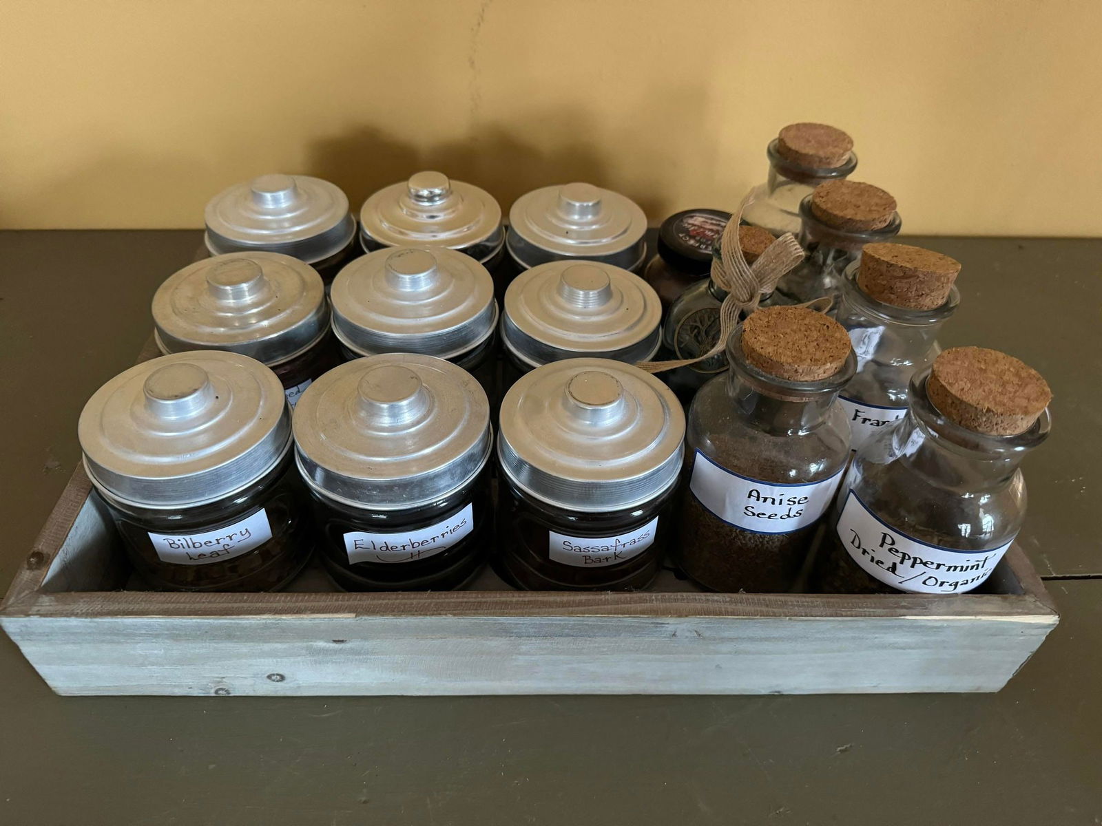 Collection of Spices in Apothecary Style Jars (1 of 4)