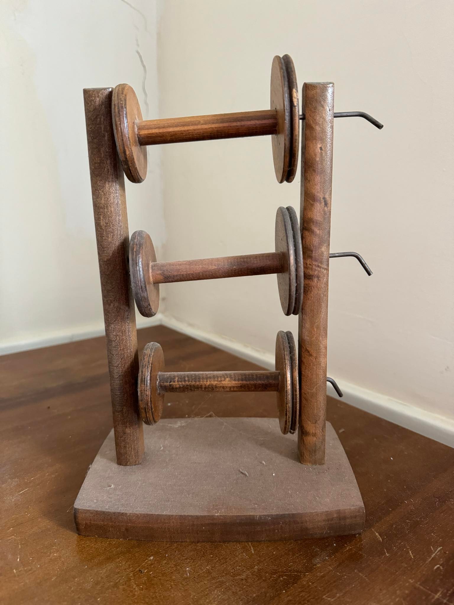 Antique Spinning Wheel Spool Holder Rack (1 of 1)