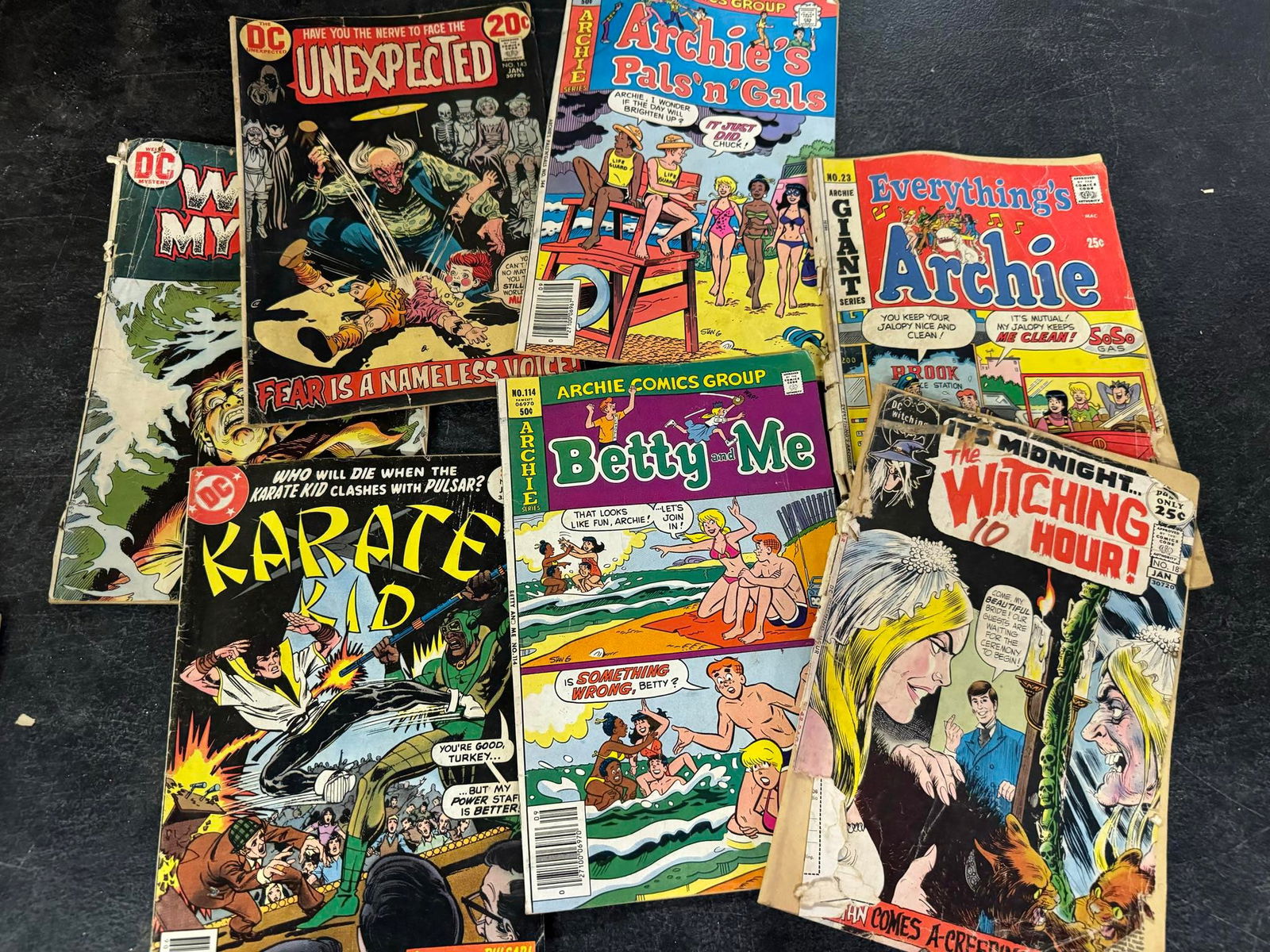 Vintage 1970's 1980's Comics: Archies, Karate Kid, The Midnight Witching Hour, Betty and Me and more (1 of 1)
