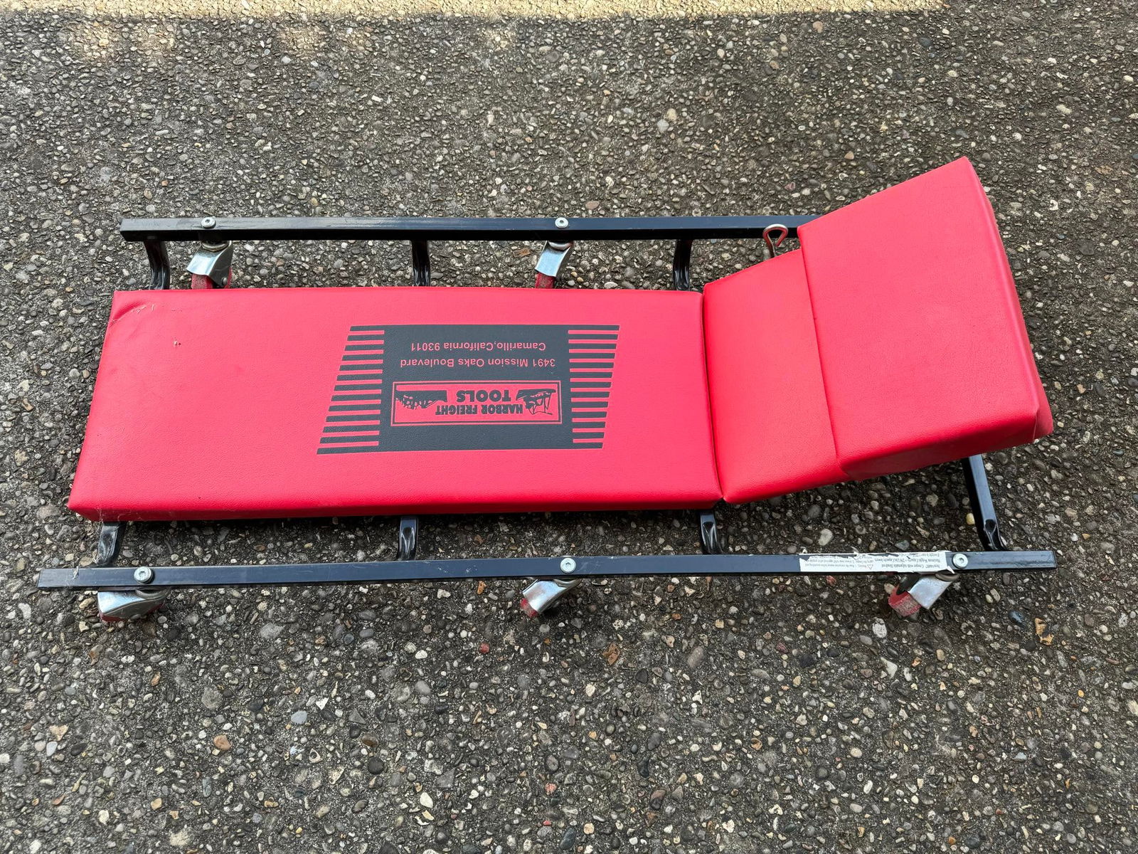 Harbor Freight Mechanics Creeper Auction