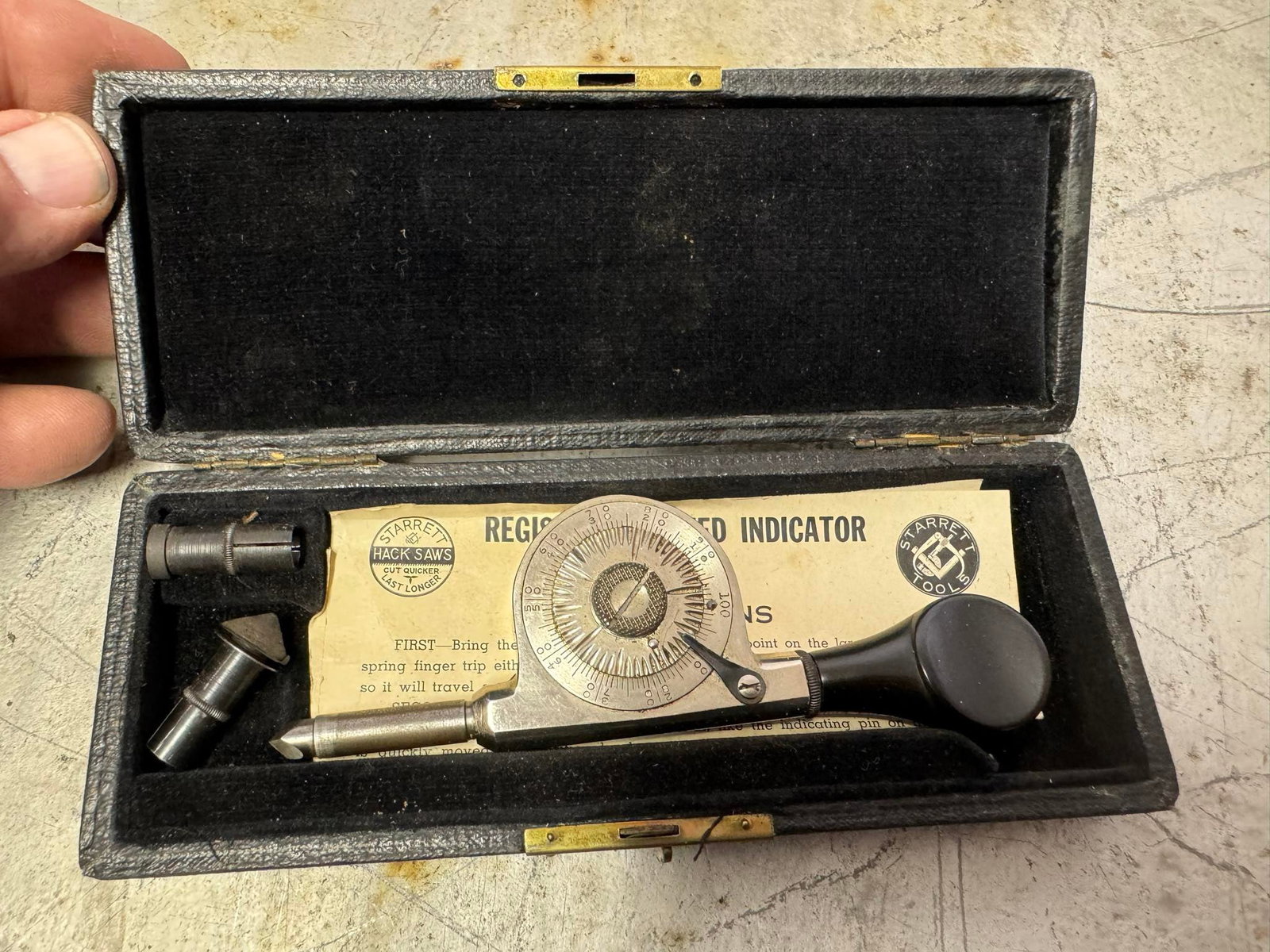 Vintage The L.S. Starrett Co Athol Mass USA RPM Gauge Speed Indicator (1 of 2)