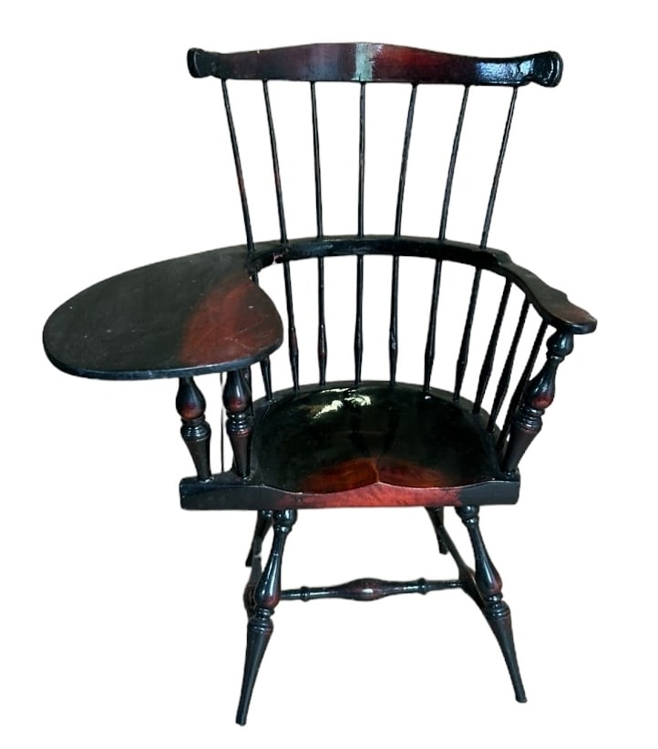 Salesman Sample Windsor Style Writing Chair  - 16"T, 12"W, 9"D (1 of 3)