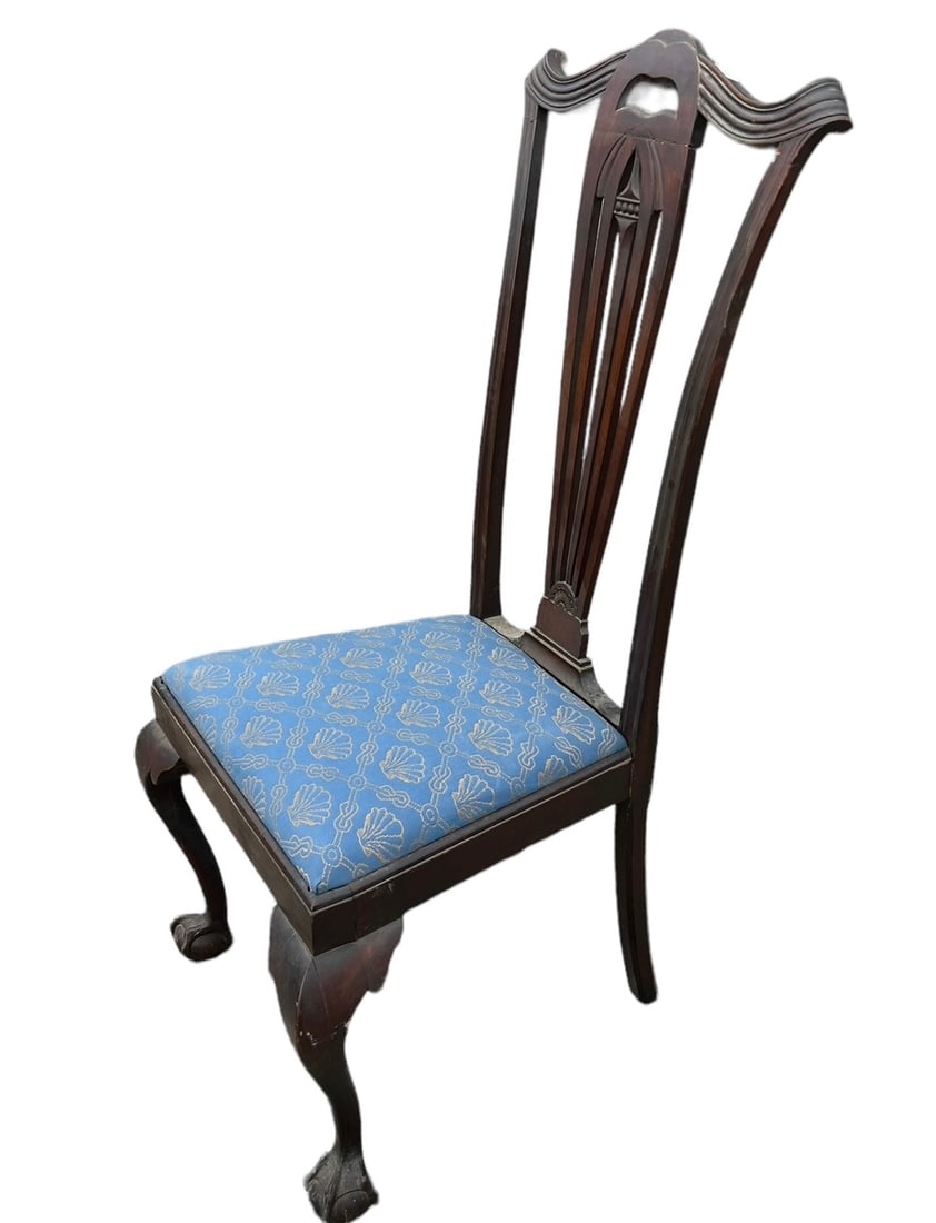 Pair of Tall Back Chippendale  Chairs  -  45"T,  21"W,  17"D (1 of 2)