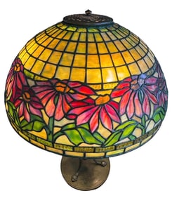 Tiffany Banded Poinsettia Parlor Lamp