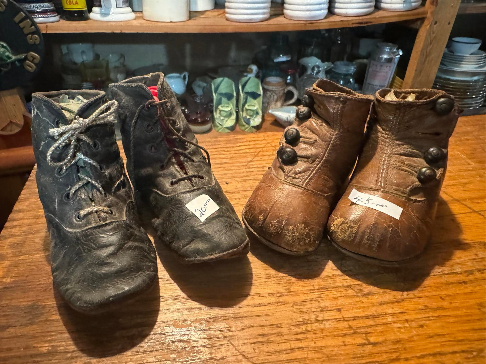 Antique Leather Baby Shoes: Antique Leather Baby Shoes