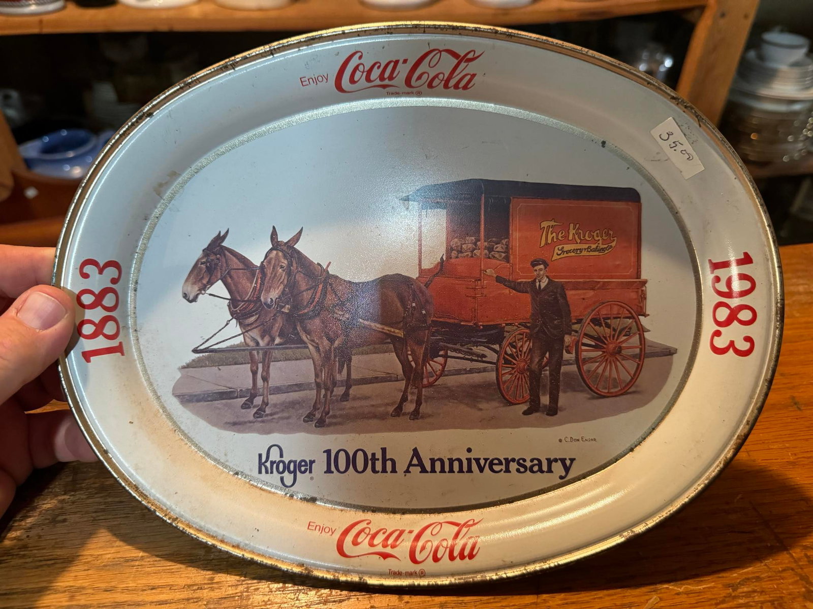 Kroger 100th Anniversary Coca-Cola Plate: Kroger 100th Anniversary Coca-Cola Plate