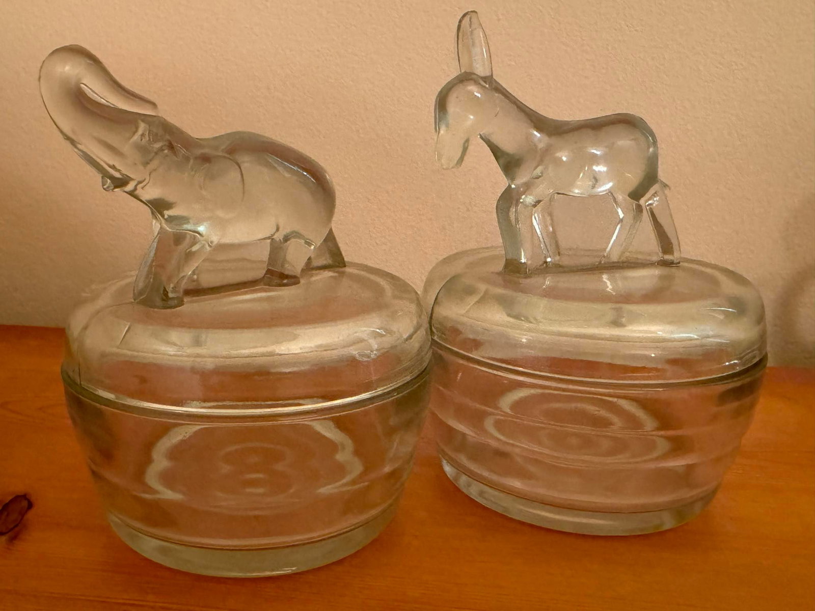 Elephant and Donkey Powder Jars / Dishes: Elephant and Donkey Powder Jars / Dishes