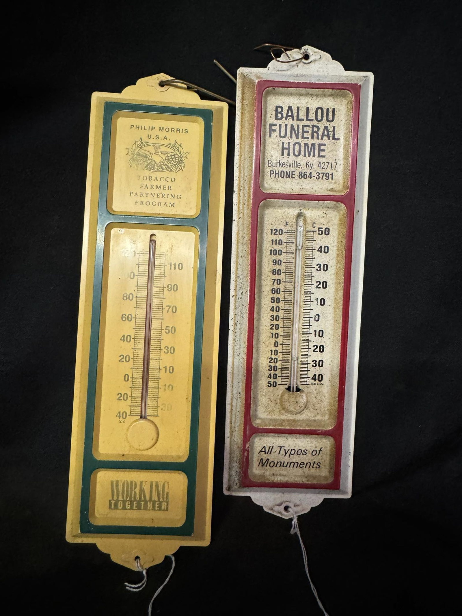 Two Vintage Thermometers: Two Vintage Thermometers
