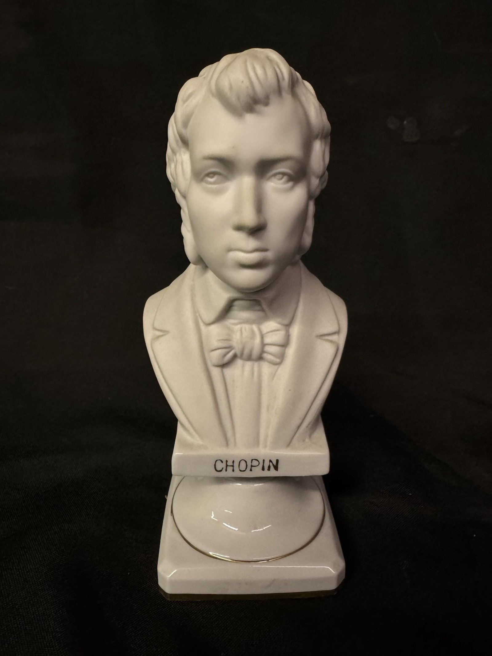 Chopin Bisque Porcelain Composer Bust: Chopin Bisque Porcelain Composer Bust