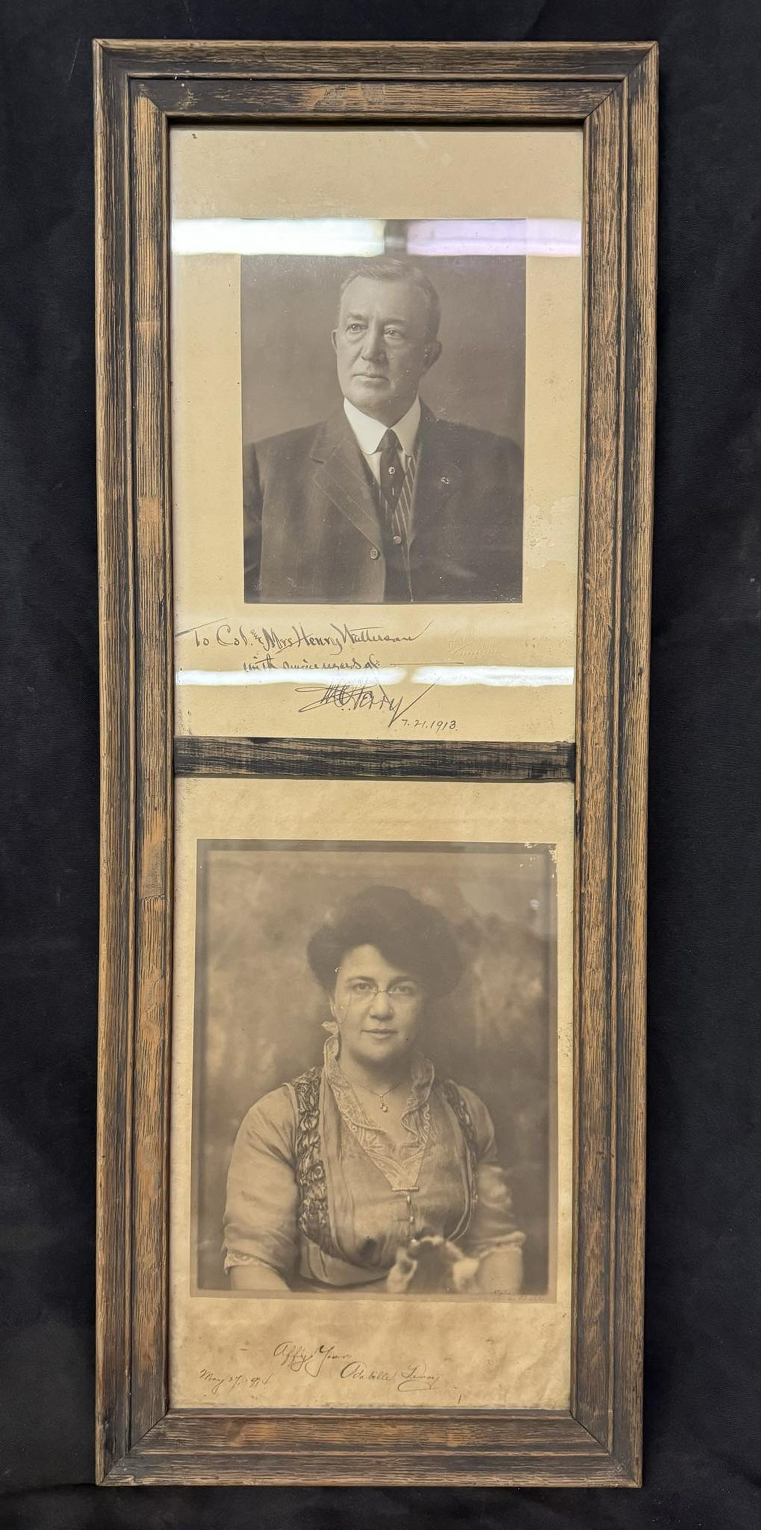 Two Signed Original Photographs, One signed by the author O'Henry, Formerly The Property of Henry Wa: Two Signed Original Photographs, One signed by the author O'Henry, Formerly The Property of Henry Watterson