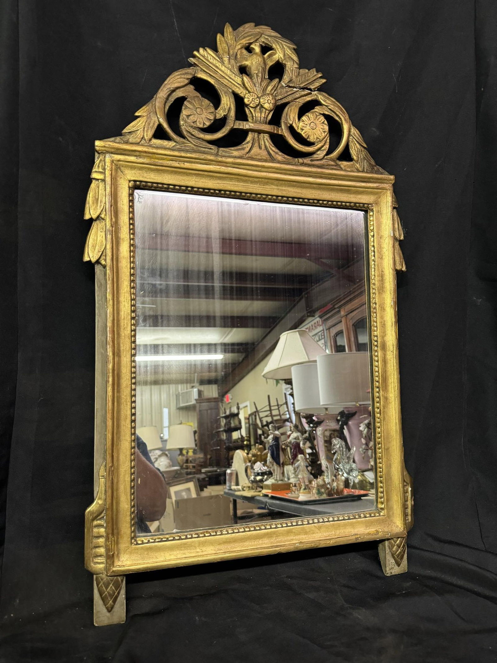 Attractive Period Louis XVI Giltwood Wall Mirror, French Circa 1760-1790: Attractive Period Louis XVI Giltwood Wall Mirror, French Circa 1760-1790