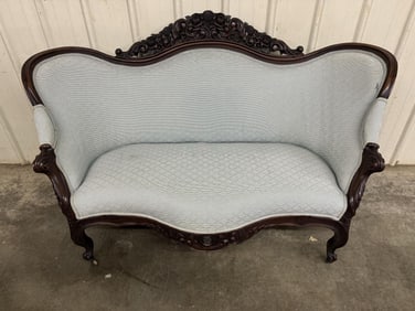 Unusual Philadelphia Rosewood Settee, American Circa 1848. (Complete Ownership Record Available to