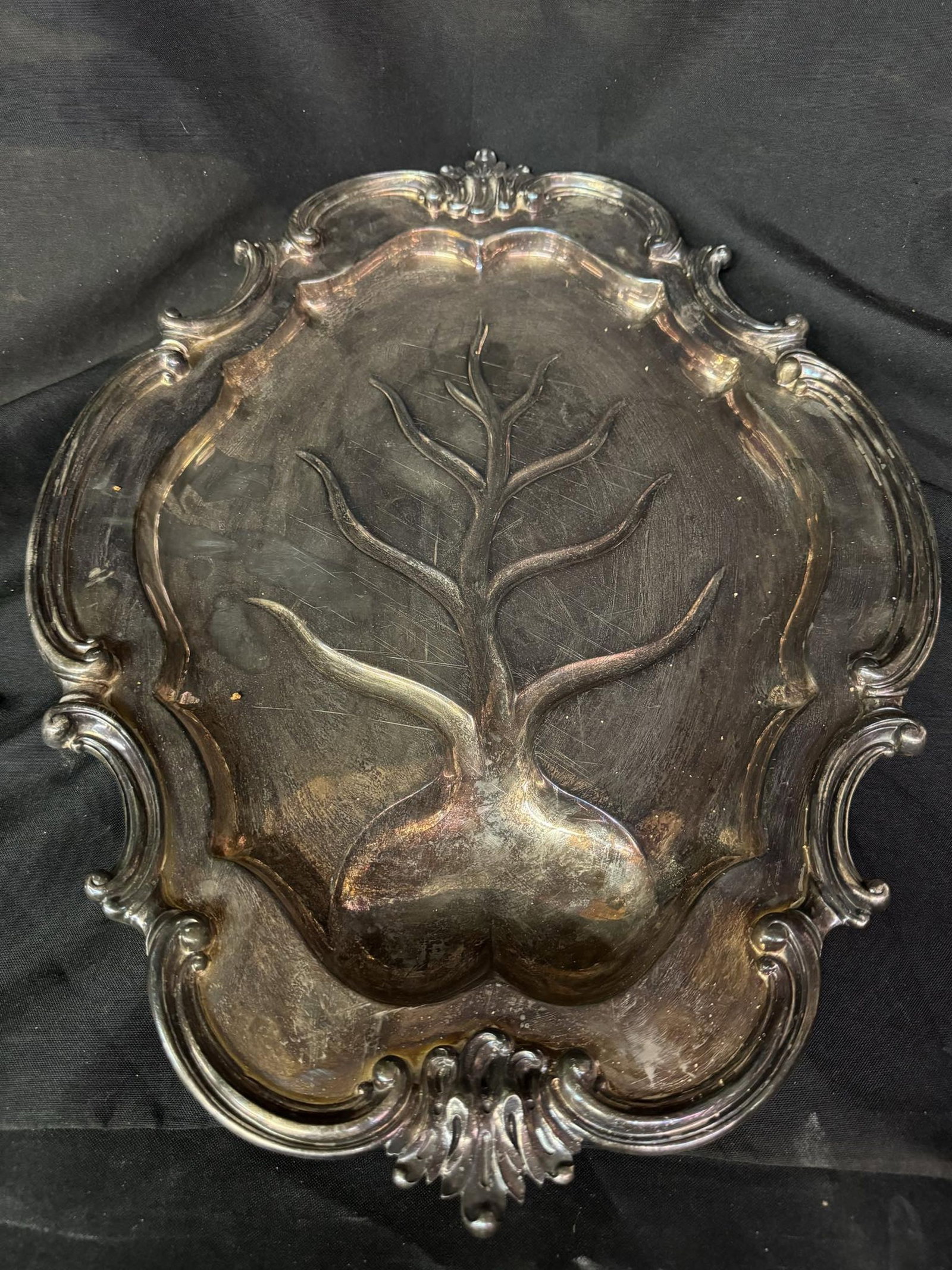 Reed and Barton, "Victorian" Well and Tree Meat Tray: Reed and Barton, "Victorian" Well and Tree Meat Tray