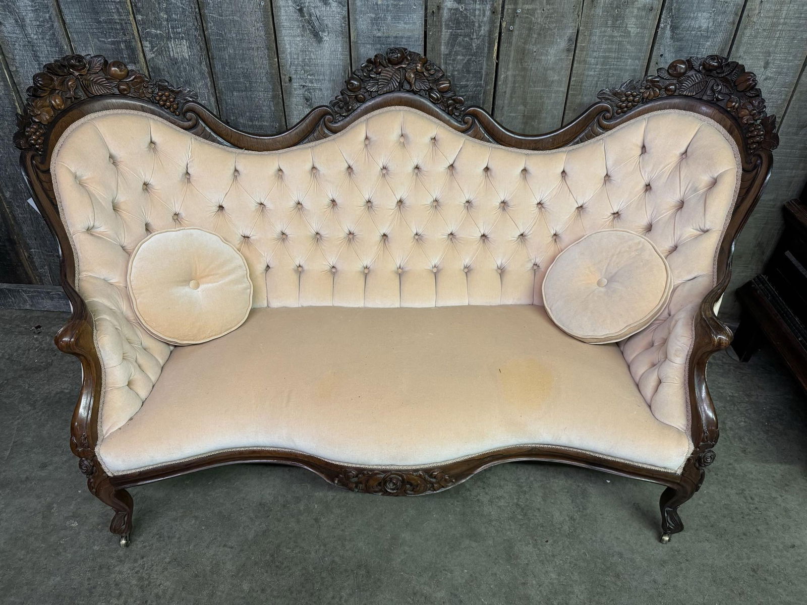 Fine Laminated Rosewood Victorian Sofa Joan Henry Belter, In The "Rosealie with Grapes" Pattern. Pur: Fine Laminated Rosewood Victorian Sofa Joan Henry Belter, In The "Rosealie with Grapes" Pattern. Purchased from "The Victorian Lady" In Sutters Mich. American, C.1858