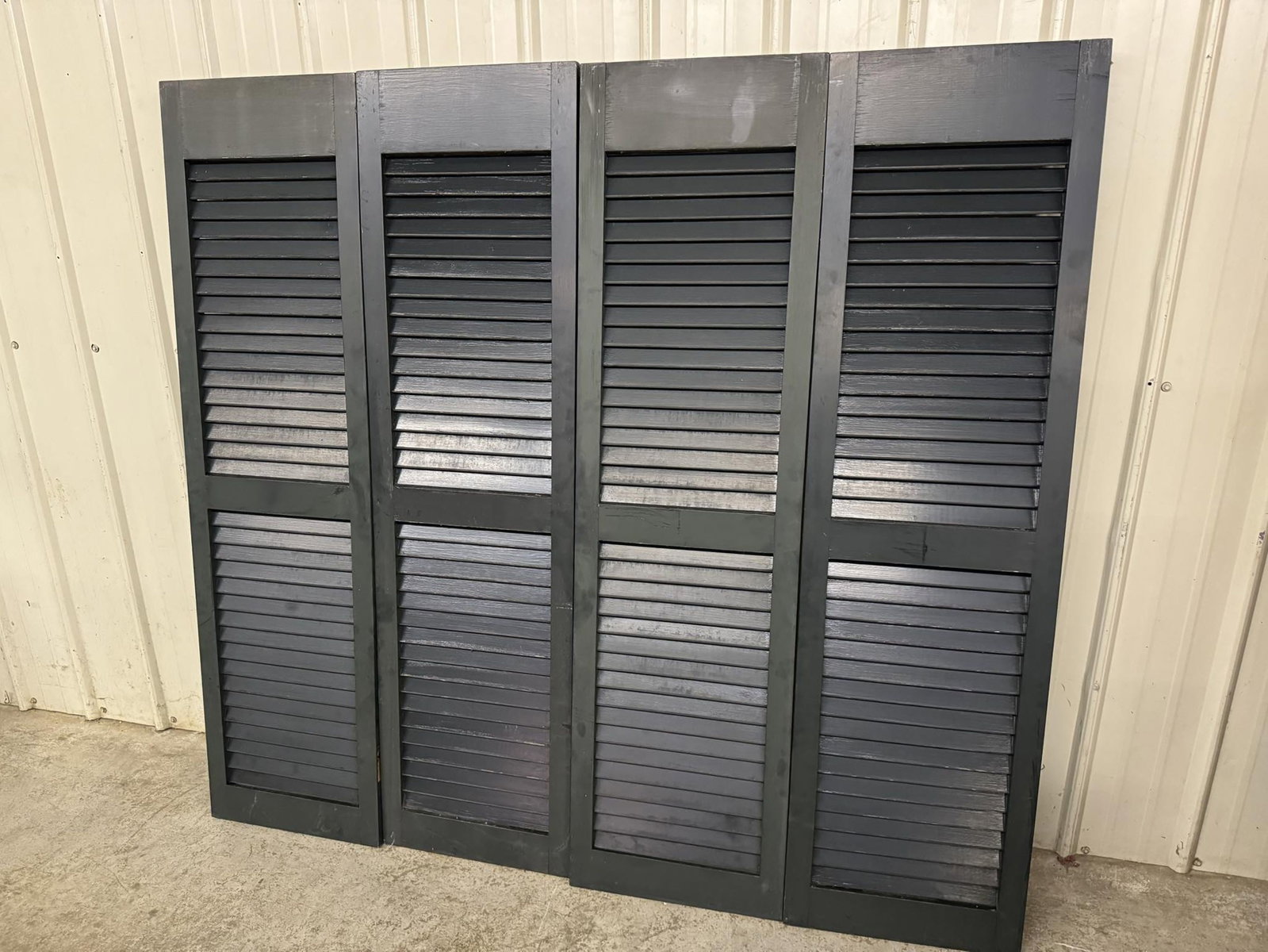 4 Black Painted Shutters: 4 Black Painted Shutters