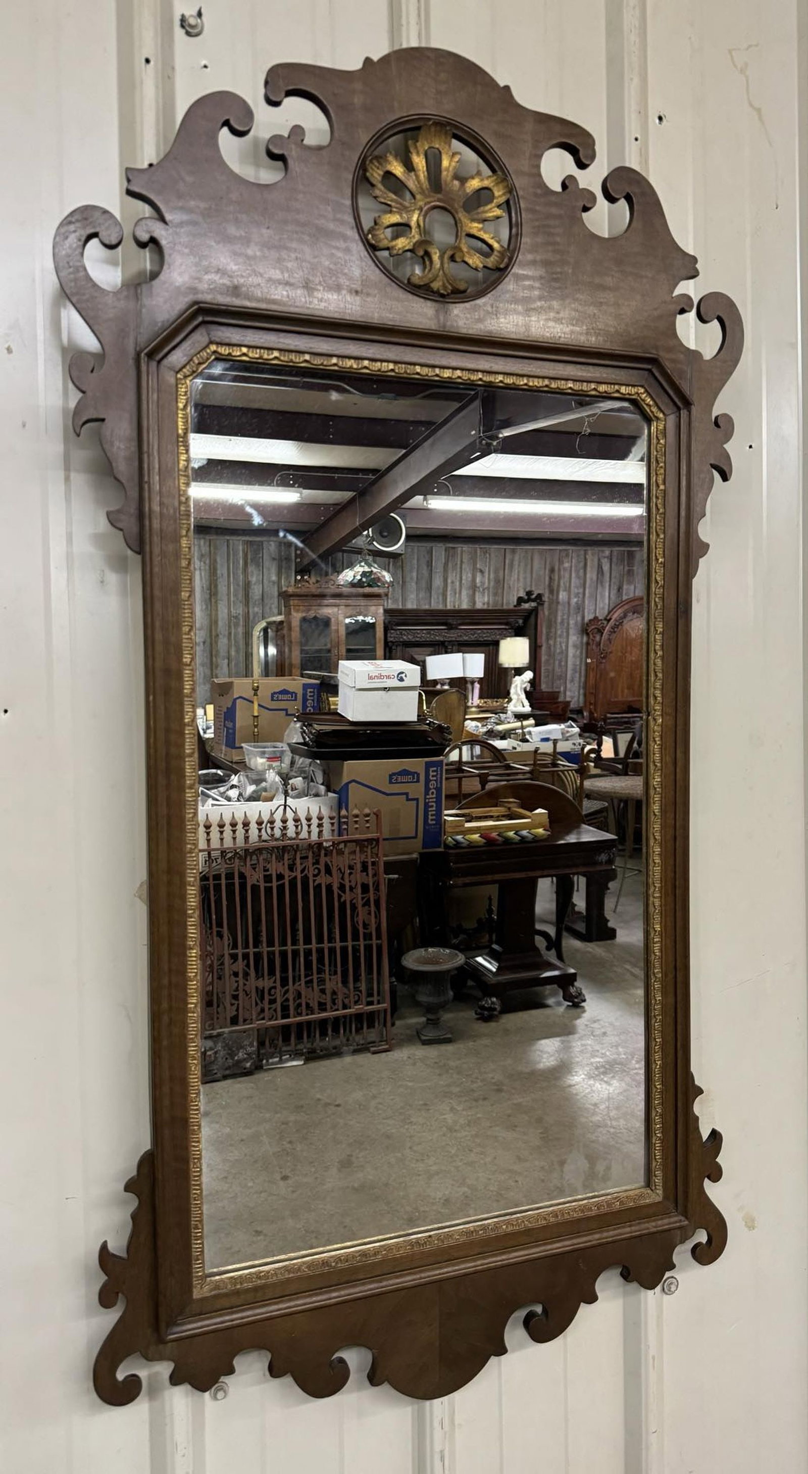 Henkel Harris Model H-10 Chippendale Mahogany Mirror Provenance; The Strassel Co.: Henkel Harris Model H-10 Chippendale Mahogany Mirror Provenance; The Strassel Co.