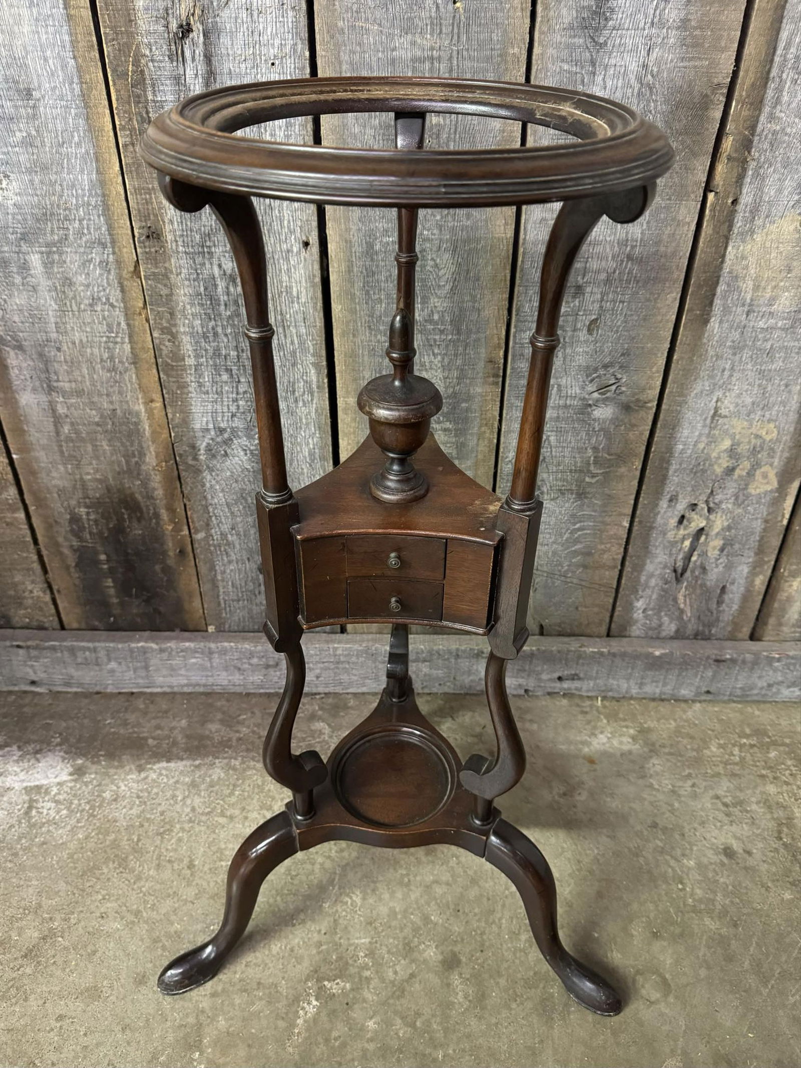 Georgian Mahogany Wig Stand (1 of 4)