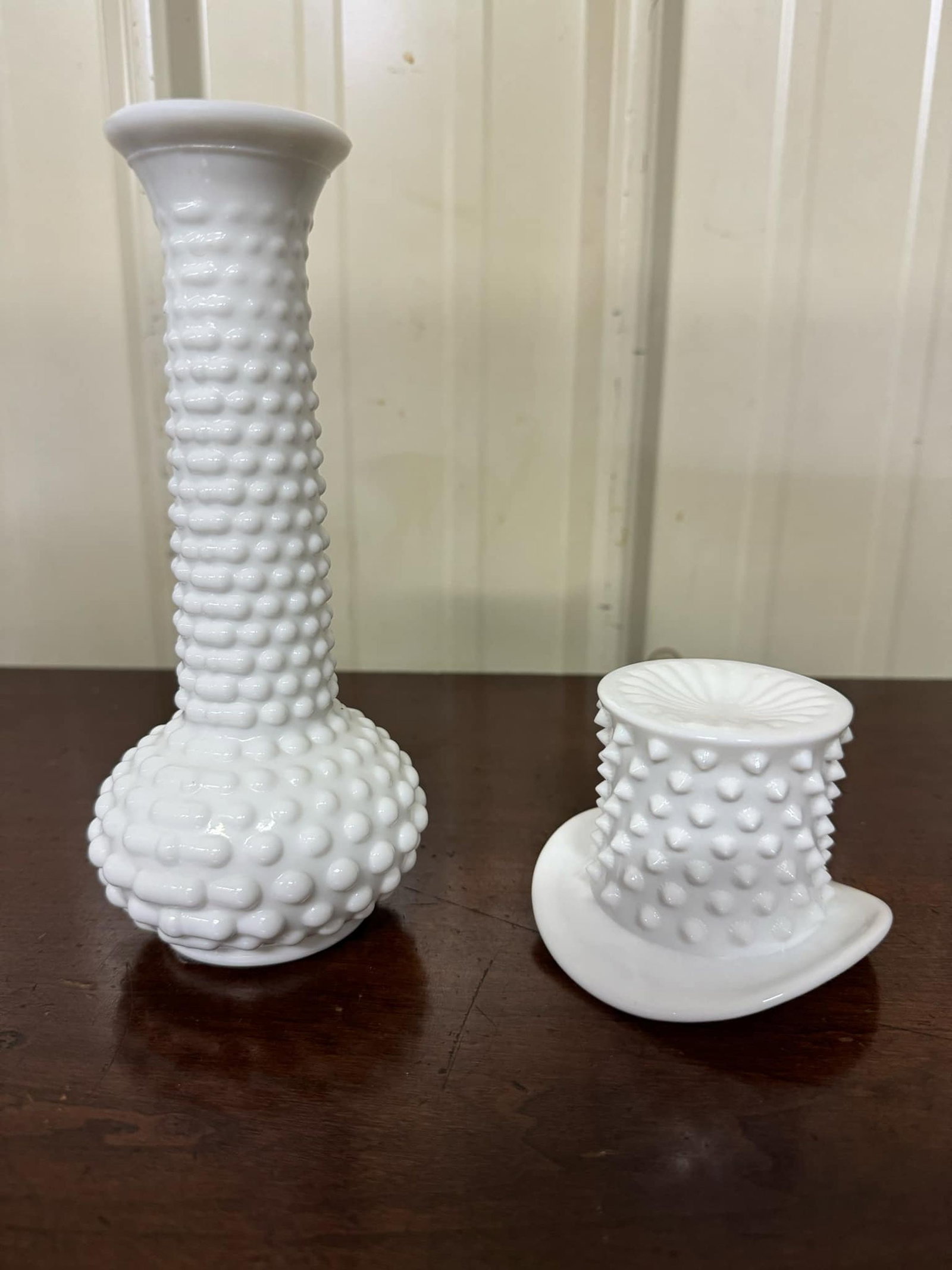 Fenton White Milk Glass Hobnail items: Fenton White Milk Glass Hobnail items
