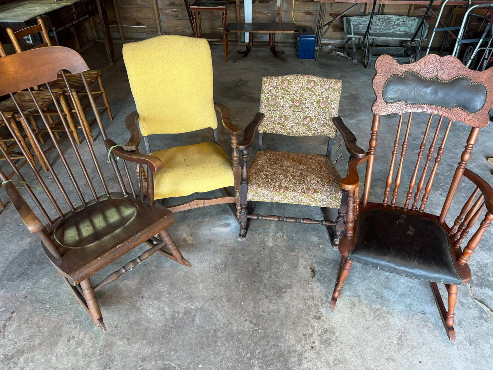 4 Vintage Rocking Chairs: 4 Vintage Rocking Chairs