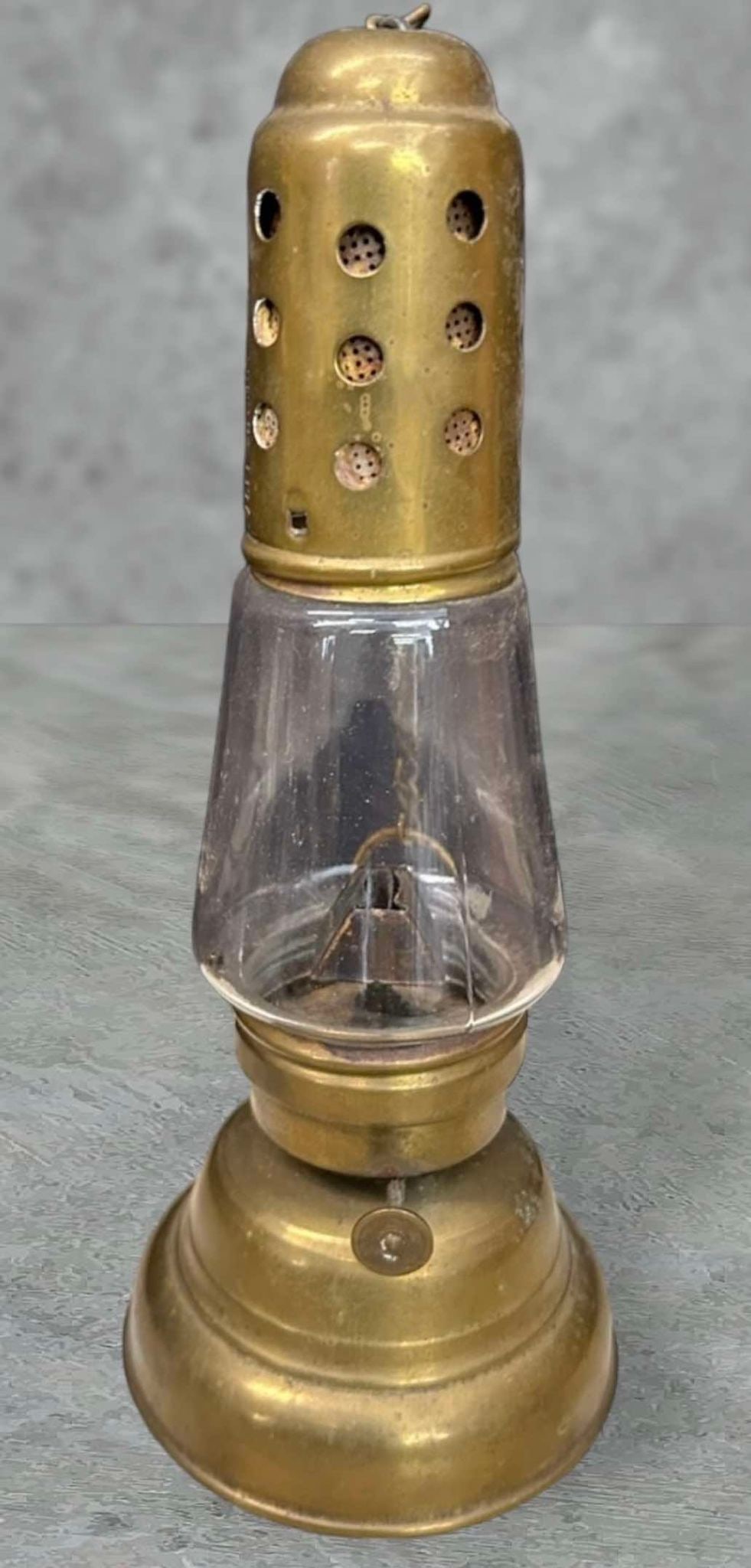 Early Brass Ice Skating Lantern: Early Brass Ice Skating Lantern