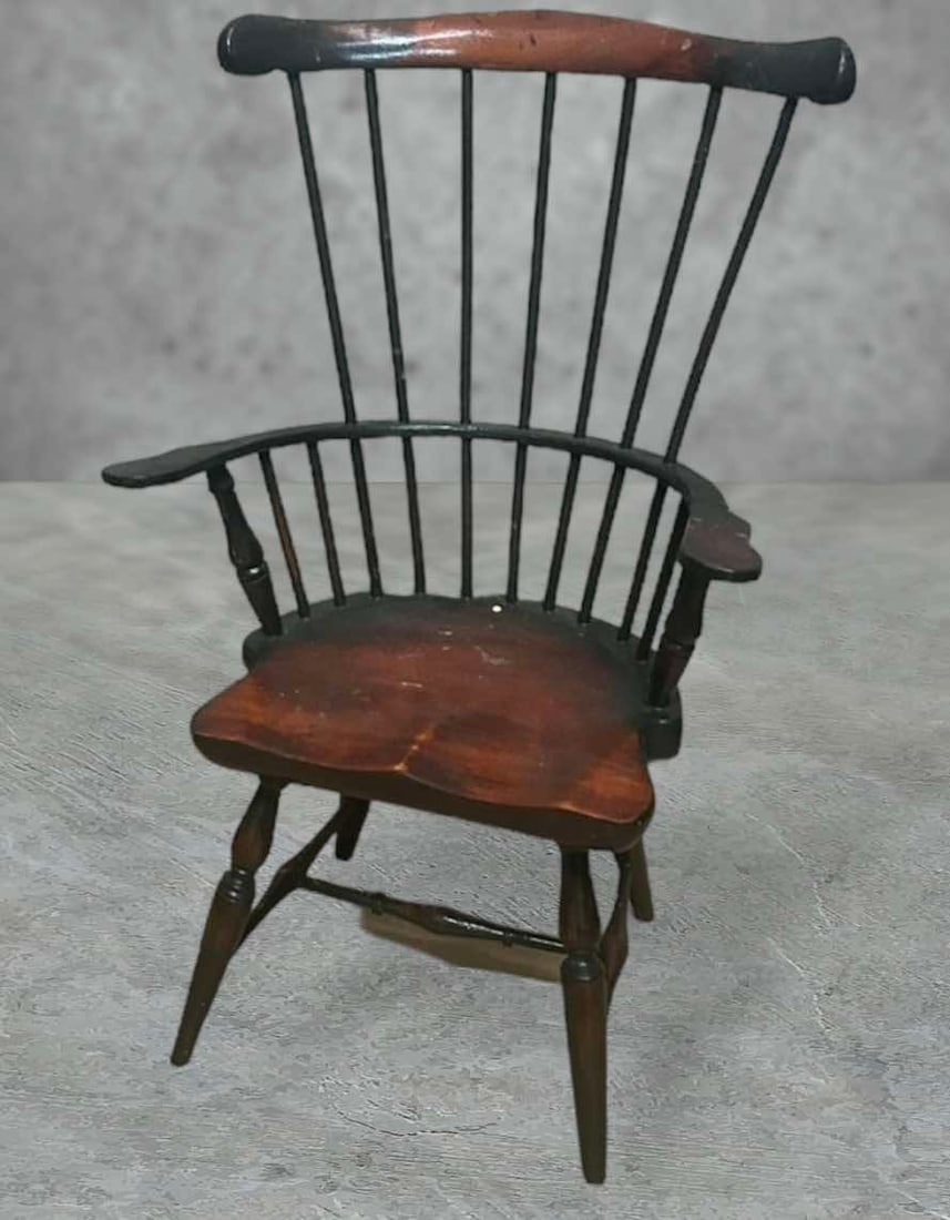 Miniature Windsor Style Armchair 15.5"X 9.5"W 6"D (1 of 3)