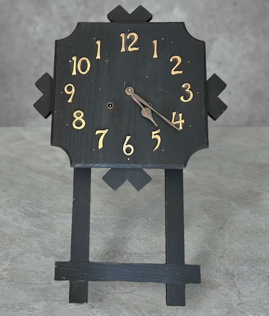 Mission Style Arts And Crafts Wall Clock: Mission Style Arts And Crafts Wall Clock