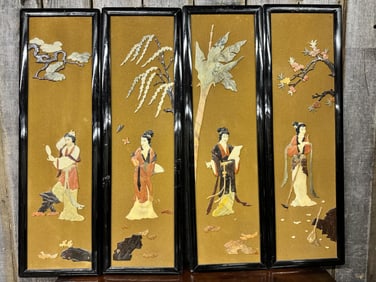 Oriental Wall Art Panels on Cork